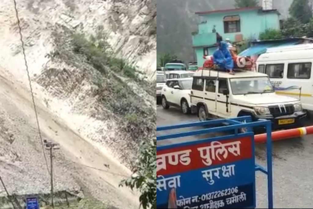 उत्तराखंड में देर रात से हो रही बारिश के चलते बद्रीनाथ हाईवे लामबगड़ और सिरोबगड़ में बंद, यात्री परेशान।