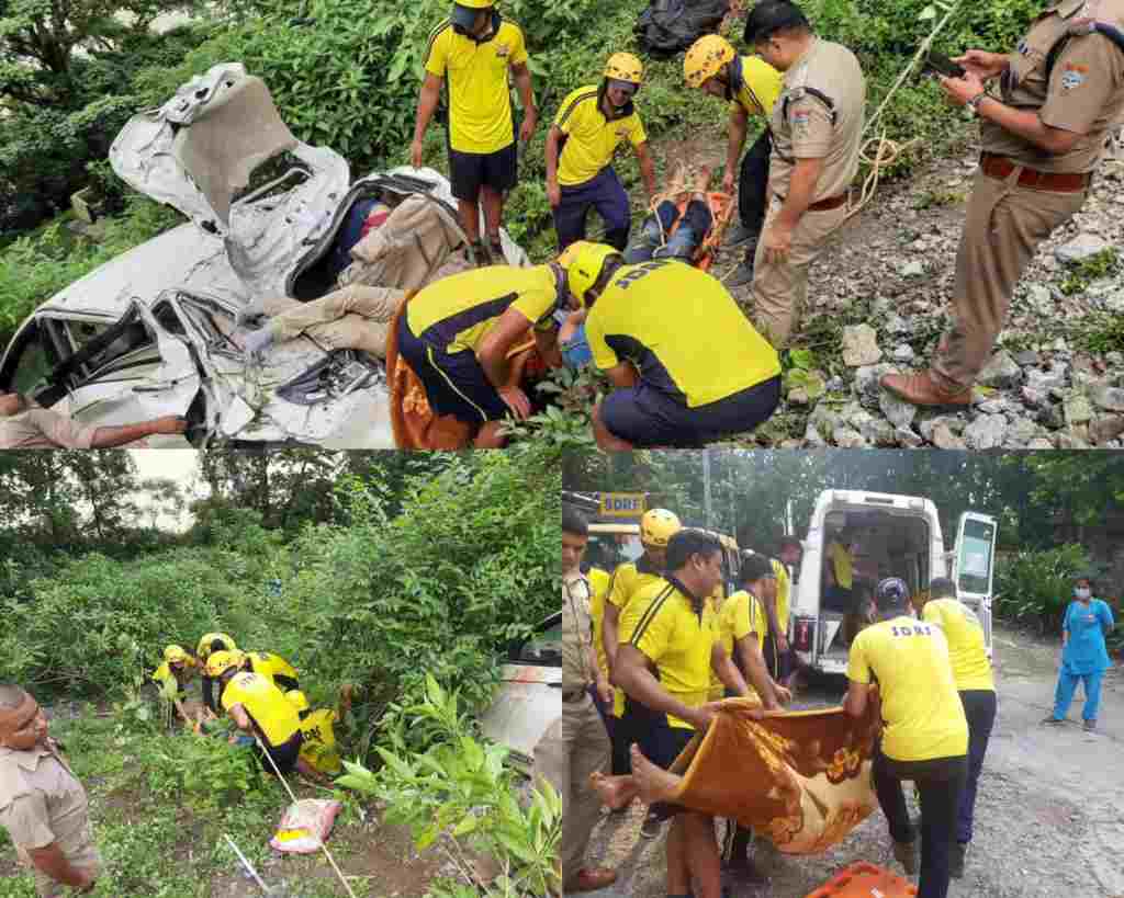 उत्तराखंड में बदरीनाथ हाईवे पर सड़क हादसा, यहां खाई में कार गिरने से 4 यात्रियों की हुई मौत एक घायल।