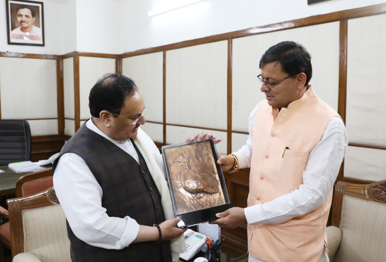 उत्तराखंड में क्या बन गया मंत्रिमंडल में बदलाव का खाका, राष्ट्रीय अध्यक्ष जे पी नड्डा, सीएम धामी और अध्यक्ष भट्ट की हुई बैठक।