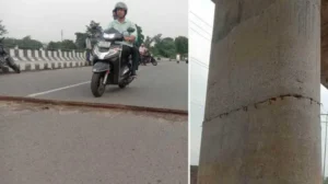 उत्तराखंड में मौसम का कहर, यहां धंसने लगा पुल, अब आवाजाही बंद।