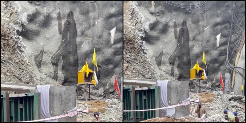 उत्तराखंड में अब सिलक्यारा सुरंग के मुहाने पर बनेगा बौखनाग देवता का मंदिर, नवयुग कंपनी ने किया भूमि पूजन।