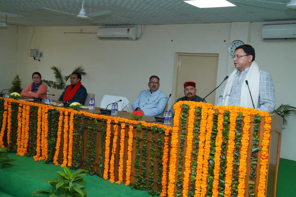 उत्तराखंड में आज बीजेपी विधानमंडल की बैठक, सीएम धामी ने कही ये बड़ी बात, सुनिये।