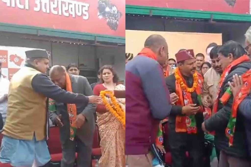 उत्तराखंड में आज बीजेपी का डबल धमाका, दिनेश धने, मोहन काला, PK, लक्ष्मी सब बीजेपी मे शामिल।