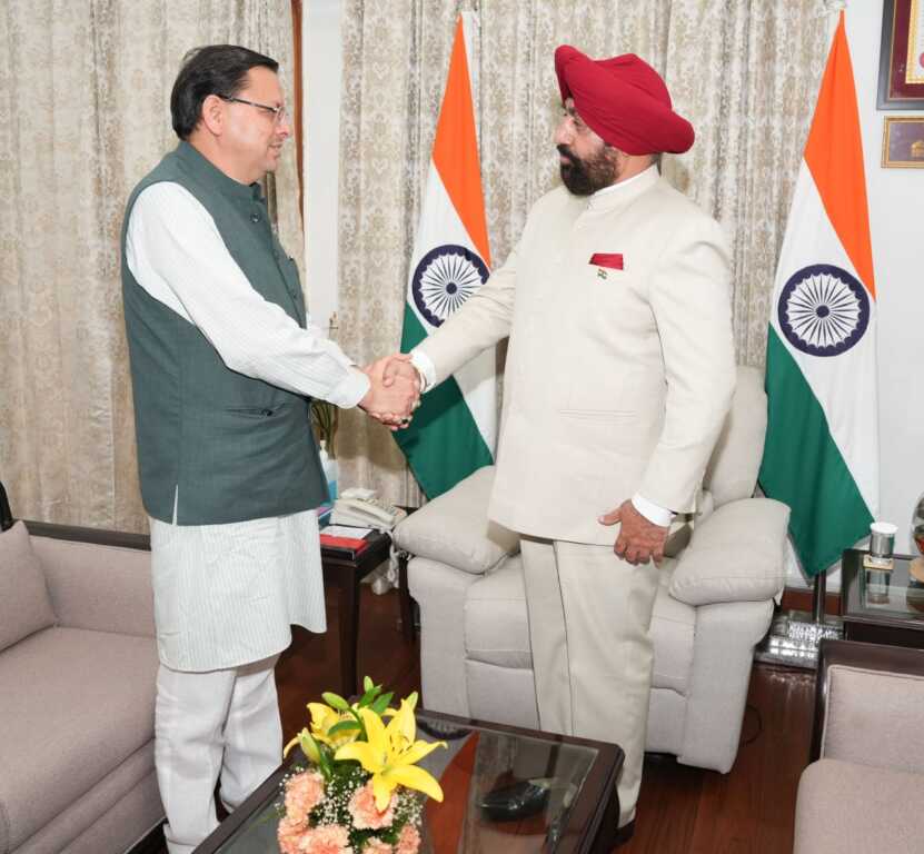 उत्तराखंड में आज राज्यपाल से मिले सीएम धामी, दी ये जानकारी।
