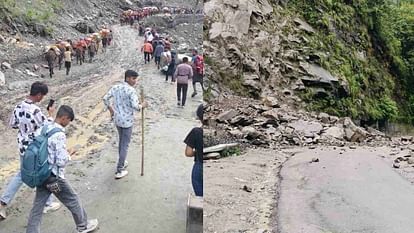 उत्तराखंड में यहाँ लगातार मलबा गिरने से यात्रा प्रभावित, सोनप्रयाग और गौरीकुंड में यात्रियों की आवाजाही हो रही बाधित।