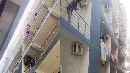 उत्तराखंड में यहाँ पति से हुआ झगड़ा तो महिला ने की चौथी मंजिल से कूदने की कोशिश, लटकी रही देर तक, बमुश्किल बची जान।