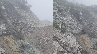उत्तराखंड में भूस्खलन से आला गांव के पास आठ मीटर सड़क ध्वस्त, 1500 की आबादी हुई प्रभावित।