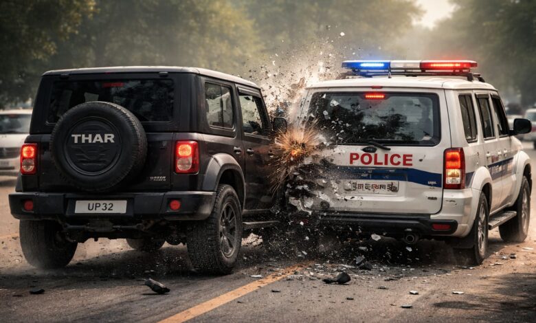 उत्तराखंड में यहाँ यूपी पुलिस पर हमला, कार से टक्कर मारकर आरोपी को छुड़ाने की कोशिश, दो पुलिसकर्मी घायल।