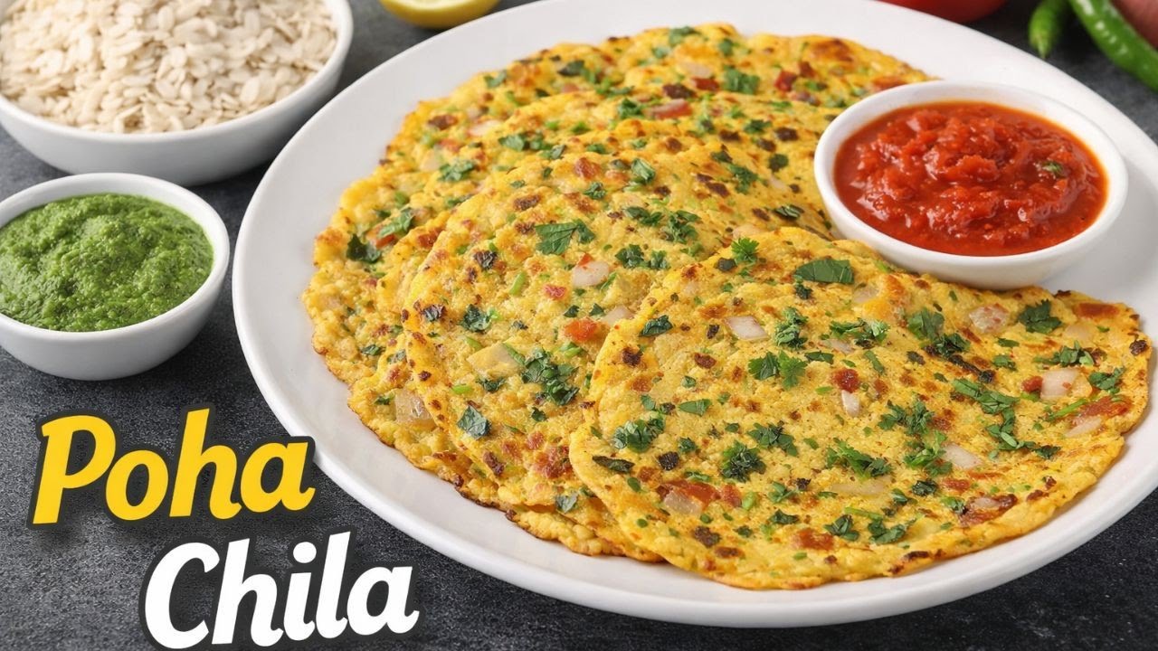 अगर शाम को हल्की-हल्की भूख लगने पर झटपट बनाएं पोहा से स्वादिष्ट चीला।