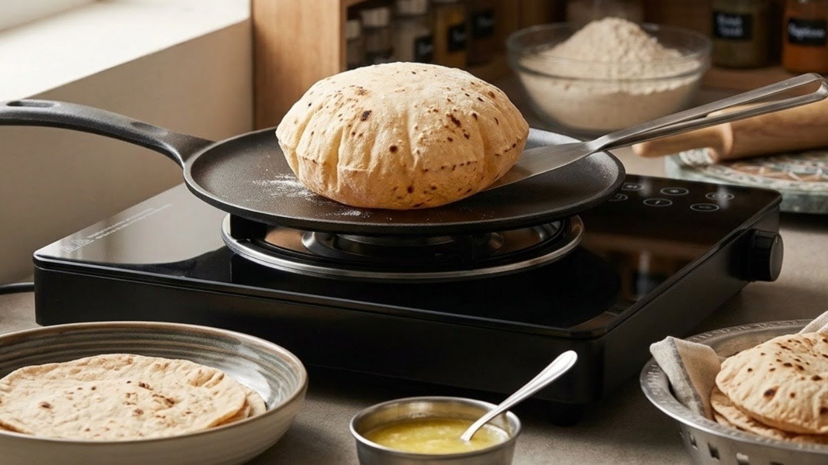 अगर आपको नहीं मिल रही गैस तो परेशान ना हों, इंडक्शन पर ऐसे बनाएं फूली-फूली रोटियां।