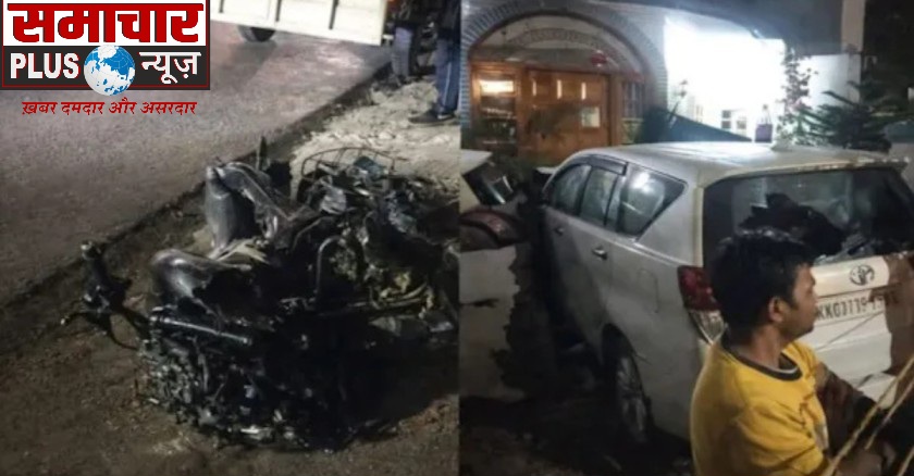 उत्तराखंड की राजधानी में तेज रफ्तार का कहर, पिता की मौत, बेटा समेत 2 घायल, गेट तोड़ घर में घुसी कार।
