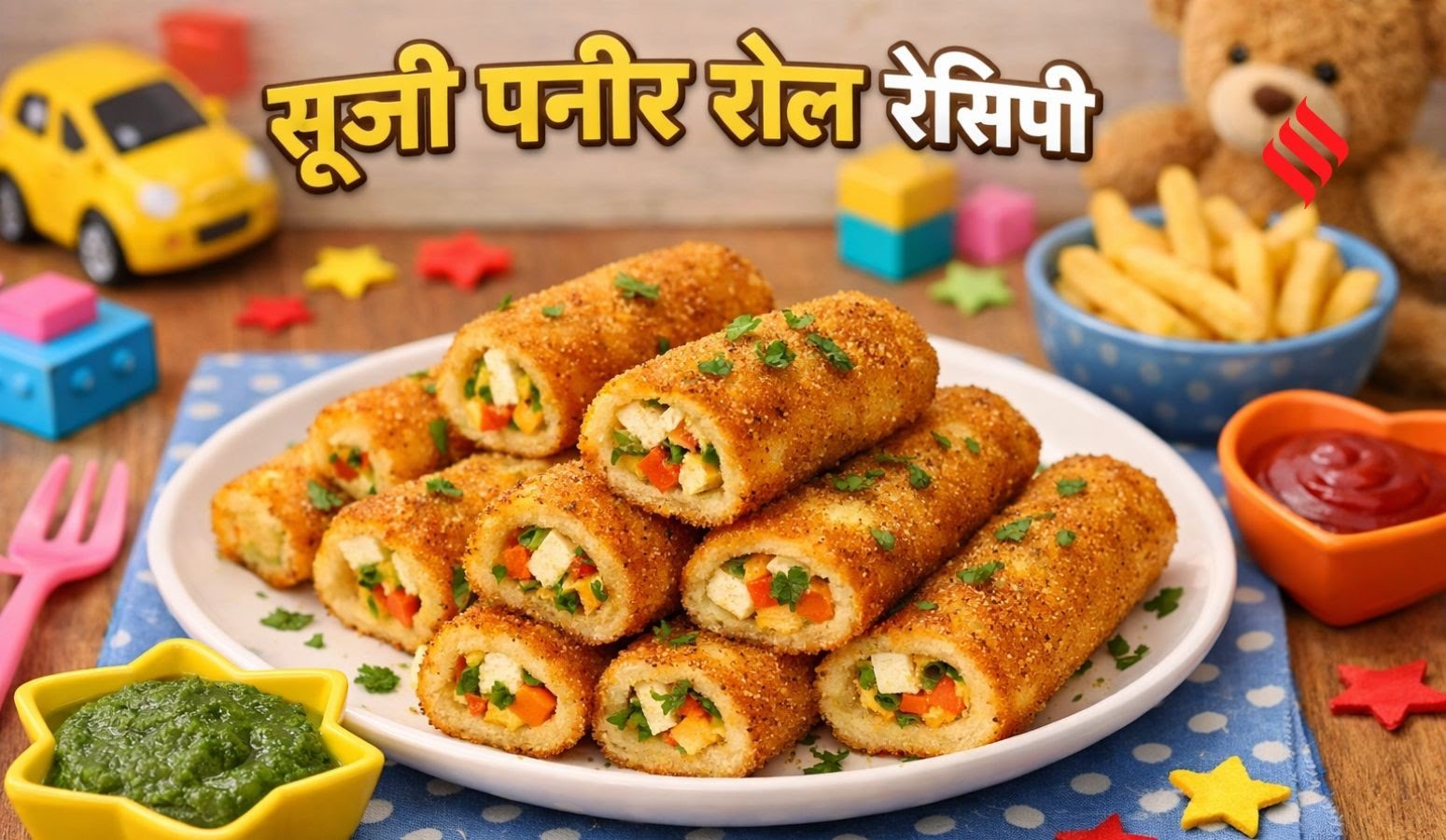 अगर आप रोटी से बच्चों को ऊब गया है मन, झटपट बनाकर दें टेस्टी सूजी पनीर रोल।