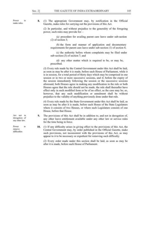 अब सरकारी कर्मचारियों के लिए parents_care_leave पर बड़ा update: 45 दिन सवैतनिक छुट्टी का प्रस्ताव: राज्य सभा में बिल पेश : मंजूर।