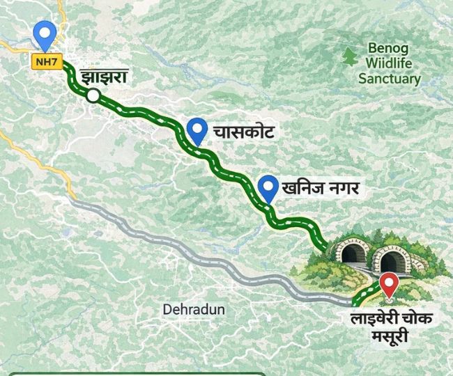 उत्तराखंड में देहरादून से मसूरी के लिए अब तीन मार्ग होंगे, जिससे यात्रा का समय घटकर 30 मिनट रह जाएगा।
