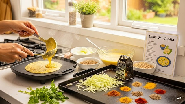 अगर आपका बच्चा भी लौकी की सब्जी से भागते हैं दूर? सुबह बनाएं यह प्रोटीन से भरपूर चीला, बच्चे मांग-मांगकर खाएंगे, जानिए रेसिपी।
