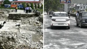 उत्तराखंड की राजधानी में धंस गई नंदा की चौकी की पुलिया, आनन-फानन में खोला गया मुख्य पुल।