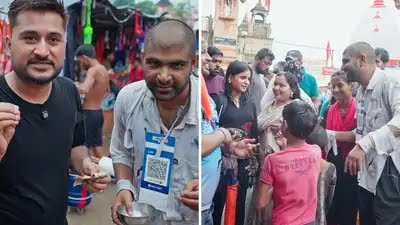 उत्तराखंड के हरिद्वार कावड़ मेले में भिखारी बन पहुंचा यूट्यूबर, 8 घंटे की कमाई जान लोग बोले- महीने के तो ₹120000 हो गए।