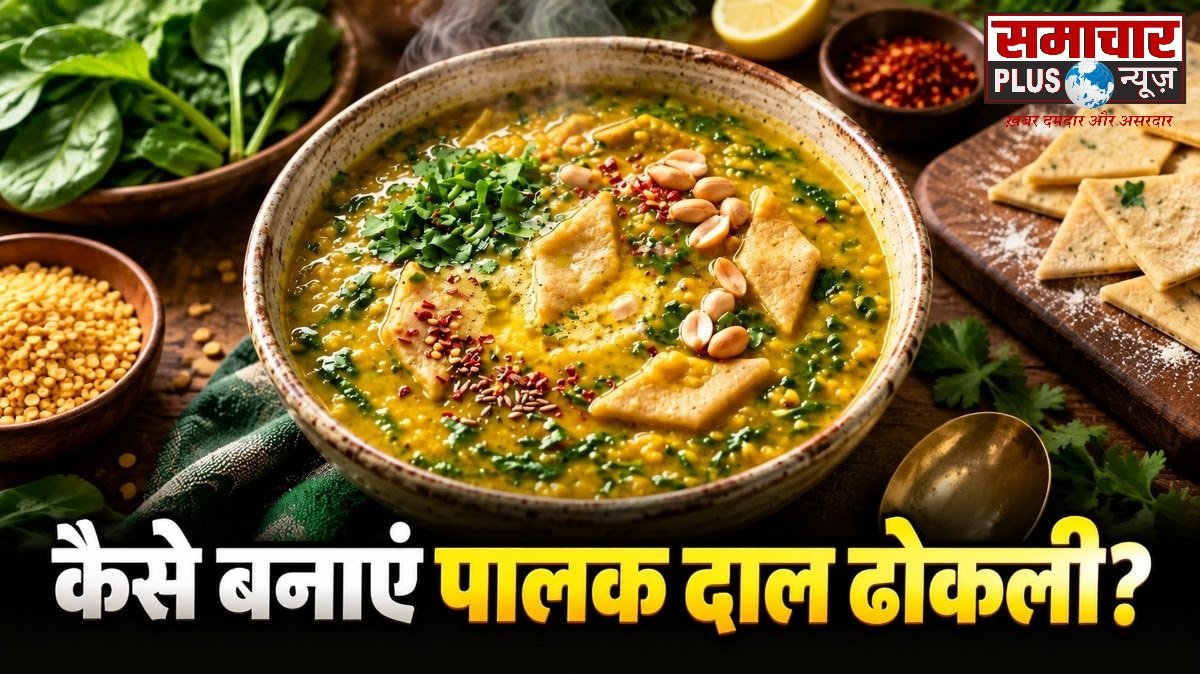 लंच में बनाएं गुजरात की पालक दाल ढोकली, 2 चम्मच बेसन बढ़ाएगा स्वाद, नोट करें आसान रेसिपी।
