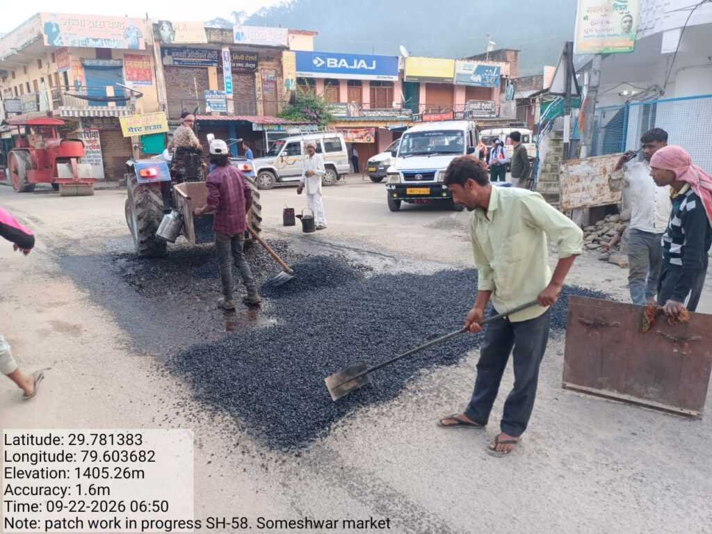 उत्तराखंड में 15 अक्टूबर तक गड्ढामुक्त होंगी सड़कें, हर जिले में युद्धस्तर पर काम शुरू।