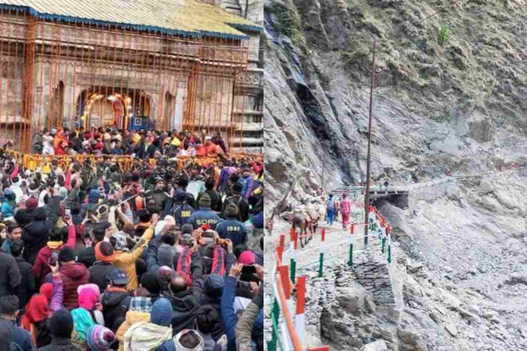 उत्तराखंड में केदारनाथ पैदल मार्ग पर आया मलबा, बारिश के चलते सोनप्रयाग और गौरीकुंड में रोके गए यात्री।