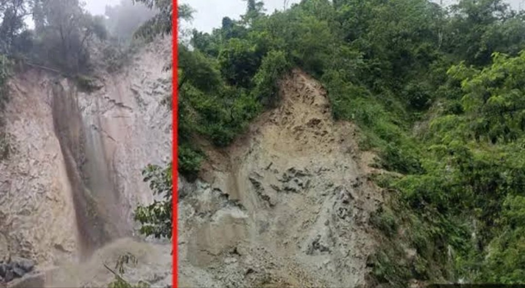 उत्तराखंड में हल्द्वानी के अमृतपुर में भारी भूस्खलन, 30 मीटर सिंचाई गूल बही 50 नाली जमीन प्रभावित।