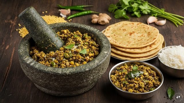 सुबह नाश्ते के लिए हरी मिर्च और मूंगदाल से बनाएं महाराष्ट्रीयन ठेचा, जानें रेसिपी।