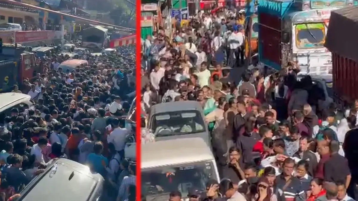 उत्तराखंड में तीन दिन लंबे वीकेंड से जाम, थमे पहिए, पर्यटकों ने फुटपाथ पर गुजारी रात; तस्वीरों में देखिए हाल।