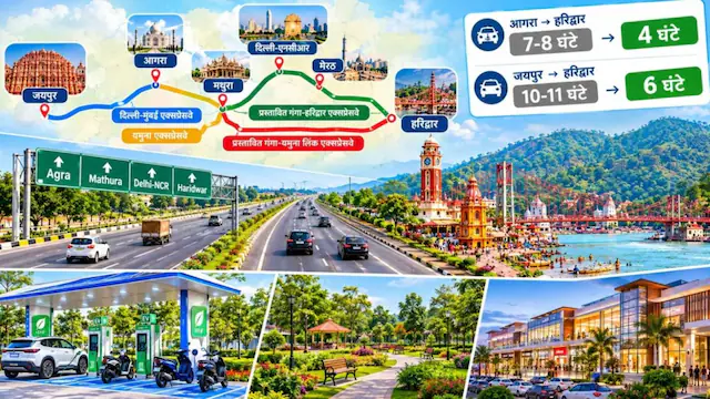 आगरा-मथुरा से हरिद्वार-ऋषिकेश अब 4 घंटों में, दिल्ली-जयपुर से भी जाना आसान, एक साथ जुड़ेंगे तीन एक्सप्रेस-वे।